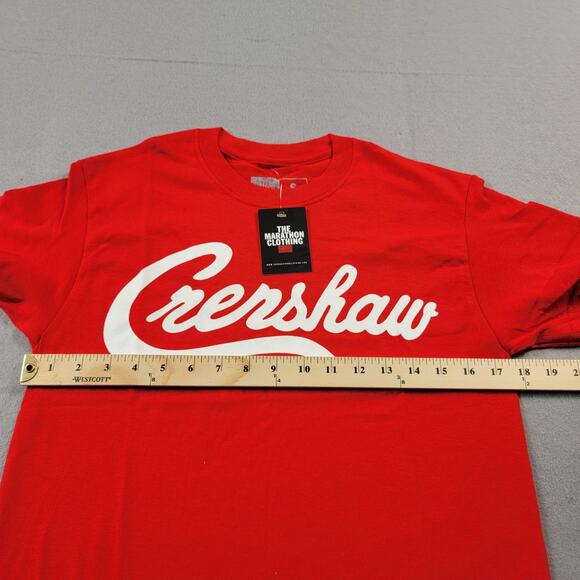 The Marathon Clothing Crenshaw Shirt Mens Small Red Graphic Tee TMC Streetwear - Picture 8 of 9